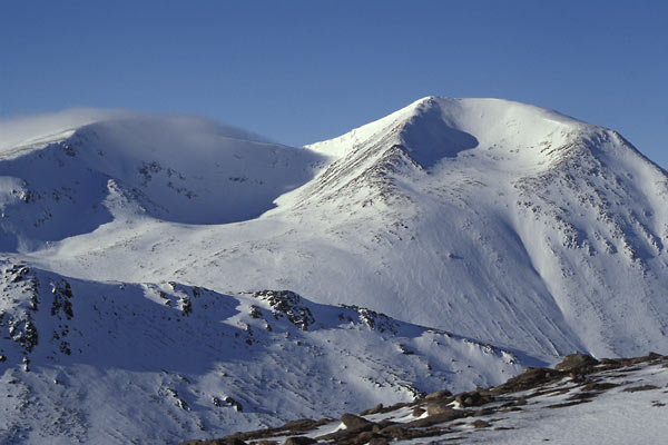 Cairn Toul and Carn a'Mhaim - spot the two climbers!